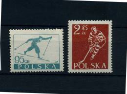 Pologne ** N° 734/735 - Sports : Ski, Hockey Sur Glace - Unused Stamps