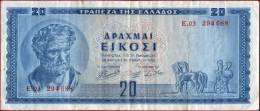 Greece,20 Drachmai.P.190,-01.03.1955,as Scan - Griechenland