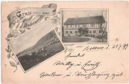 Gruss Aus Bodenwerder Geburtshaus Freiherr Von Münchhausen Belebt Jugendstil 21.7.1899 Gelaufen - Bodenwerder