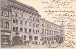 Quedlinburg Hotel Z Bär Mit Gepäck Kutsche Geschäft Albert Leidenfrost 3.11.1905 Gelaufen - Quedlinburg