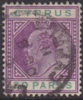 CYPRUS 1904 30p Purple & Green KEVII SG 63 U XT144 - Cipro (...-1960)