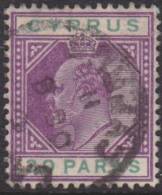 CYPRUS 1904 30p Purple & Green KEVII SG 63 U XT144 - Chypre (...-1960)