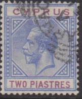 CYPRUS 1921 2pi Blue & Purple KGV SG 92 U XT153 - Zypern (...-1960)