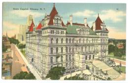 USA, State Capitol, Albany, NY, 1949 Used Linen Postcard [13046] - Albany
