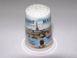 Dé à Coudre En Porcelaine - SAINT MALO - D6 - Dés à Coudre