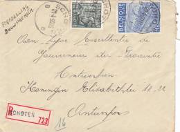 768+771 Op Brief Aangetekend Met Stempel SCHOTEN (VK) - 1948 Esportazione