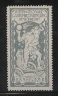 HOLLAND NETHERLANDS 1912 AMSTERDAM INTERNATIONAL GAS LIGHTING EXHIBITION GREY POSTER STAMP UNCOMMON - Gaz