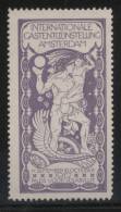 HOLLAND NETHERLANDS 1912 AMSTERDAM INTERNATIONAL GAS LIGHTING EXHIBITION LILAC POSTER STAMP UNCOMMON - Gas