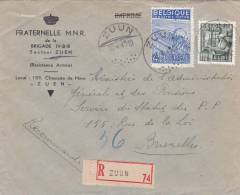 768+771 Op Brief Aangetekend Met Stempel ZUUN (VK) - 1948 Exportation