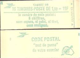 CARNET 2424-C 1 Liberté De Delacroix "CODE POSTAL" En Paquet De 10 Carnets Fermés Parfait état Bas Prix à Saisir !!! - Modern : 1959-…