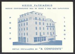 PORTUGAL - A CONFIDENTE - NOVAS INSTALAÇÕES - LISBOA - MATA BORRÃO - BUVARD - BLOTTER - 212x 150 Mm - 2 Scans - Bank & Insurance