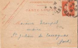 Cartes-lettres N° 1 - Nimes 8.10.1916 - Cartoline-lettere