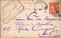 Cartes-lettres N° 10 - L´Armedée Fabrique De Bijouterie - Le 1er Juin 1908 - Kaartbrieven