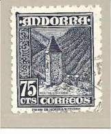 AndsMi.Nr.47 O/  ANDORRA - (1948) Kapelle, 75 Cts. - Oblitérés