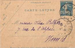 Cartes-lettres N° 12 - Nimes 15.04.1925 - Letter Cards