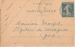 Cartes-lettres N° 14 - St Julien De Cassagnas 1925 - Kartenbriefe