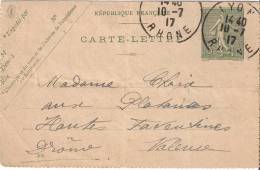 Cartes-lettres N° 18 - Lyon 10.07.1917 - Cartoline-lettere