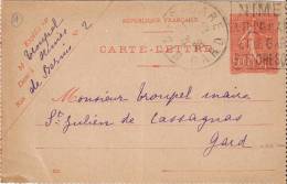 Cartes-lettres N° 21 - Nimes 1928 - Kartenbriefe