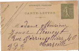 Cartes-lettres N° 25 - Meyrargues 30.07.1919 - Cartoline-lettere