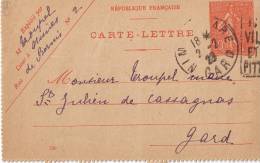 Cartes-lettres N° 28 - Nimes 02.02.1923 - Cartoline-lettere