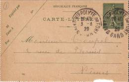 Cartes-lettres N° 29 - St Hippolyte Du Fort 03.03.1920 - Cartoline-lettere