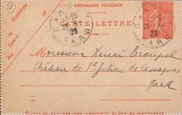 Cartes-lettres N° 30 - Gard 1929 - Kaartbrieven