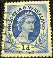 Rhodesia And Nyasaland 1954 Queen Elizabeth II 1d - Used - Rhodesia & Nyasaland (1954-1963)