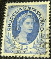 Rhodesia And Nyasaland 1954 Queen Elizabeth II 1d - Used - Rhodesia & Nyasaland (1954-1963)