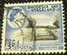 Rhodesia And Nyasaland 1959 Rhodes Grave Matopos 3d - Used - Rhodesien & Nyasaland (1954-1963)