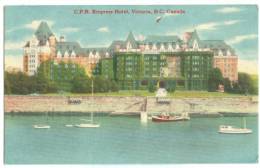 Canada, C.P.R. Empress Hotel, Victoria BC, Unused Linen Postcard [13063] - Victoria