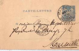 Cartes-lettres N° 34 - Marseille 18.04.1887 - Kartenbriefe