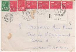 LETTRE RECOMMANDEE DE GRASSE POUR CARROS DU 3/2/78 - Posttarife