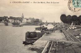 71 CHALON SUR SAONE - Port Ste Marie, Pont St Laurent - Chalon Sur Saone
