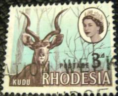 Rhodesia 1966 Kudu 3d - Used - Rhodésie (1964-1980)