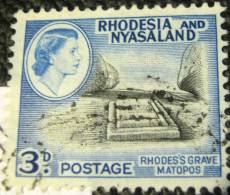 Rhodesia And Nyasaland 1959 Rhodes Grave Matopos 3d - Used - Rhodésie & Nyasaland (1954-1963)