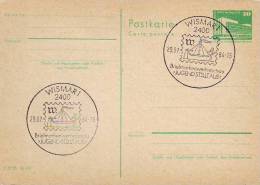 M450 FDC DDR Germany Wismari Obliteration On Postal Card !! Very Rare - Cartes Postales - Oblitérées
