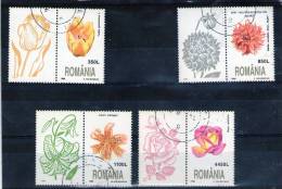 1998 - Fleurs  Mi No 5348/5351 Et Yv No 4479/4482 Avec Vignette - Used Stamps