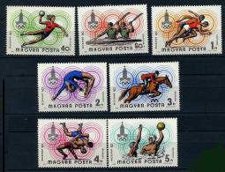 Hongrie ** PA N° 429 à 435 - J.O. De Moscou (handball, Kayak, Course, Gym., équitation, Lutte, Water-polo) - Unused Stamps