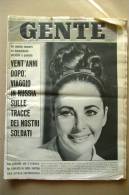PBK/47 GENTE N.6/1963/LIZ TAYLOR/CAPUCINE/RE DI SVEZIA/DOMENICO MODUGNO/GRACE DI MONACO/DUILIO LOI/JANE FONDA - Televisie