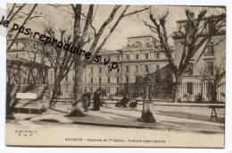 - AVIGNON - Caserne Du 7 éme Génie, Avenue Jean-Jaurés, Animation, écrite, 1927, 2 Timbres Taxes, Flamme, TBE, Scans. - Avignon