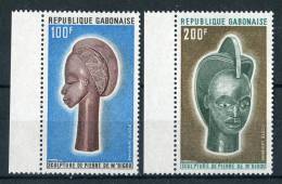GABON  1973  MNH  -  " SCULPTURES  DE  PIERRE "  -  2  VAL - Gabon (1960-...)