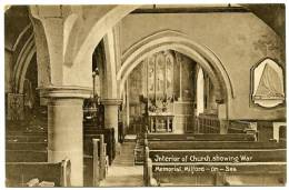 MILFORD ON SEA : INTERIOR OF CHURCH, SHOWING WAR MEMORIAL - Autres & Non Classés