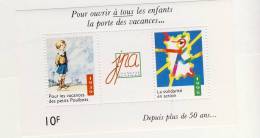 VIGNETTE 1995 POUR VACANCES DES ENFANTS # POULBOTS # JEUNESSE PLEIN AIR # 10F - Autres & Non Classés