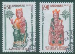 Andorra (Franz. Post)  1974  Europa - Skulpturen  (2 Gest. (used) Kpl. )  Mi: 258-59 (25,00 EUR) - Gebraucht