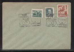 POLAND 1955 8TH CYCLING PEACE RACE SCARCE LODZ COMM CANCEL ON COVER - Briefe U. Dokumente