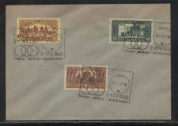POLAND 1955 8TH CYCLING PEACE RACE SCARCE LODZ COMM CANCEL ON COVER 1,55 STAMP ENGRAVED BY SLANIA - Cartas & Documentos