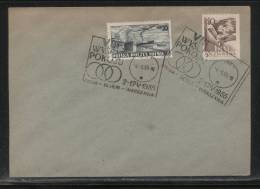 POLAND 1955 8TH CYCLING PEACE RACE SCARCE LODZ COMM CANCEL ON COVER 0,55 STAMP ENGRAVED BY SLANIA - Lettres & Documents