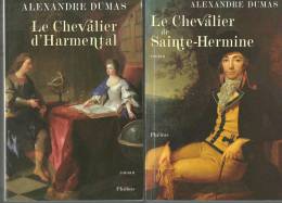 Alexandre DUMAS Le Chevalier De Sainte Hermine Et Le Chevalier D'Harmental - Paquete De Libros