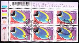 South Africa RSA - 7th Definitive 60c Control Block CTO Dated 2000/11/01 Fish - Ungebraucht