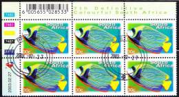 South Africa RSA - 7th Definitive 30c Control Block CTO Dated 2003/02/27 Fish - Ongebruikt